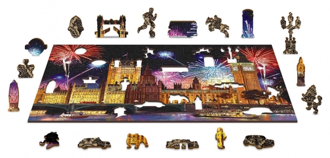 Puzzle di legno Londra notturna 2v1