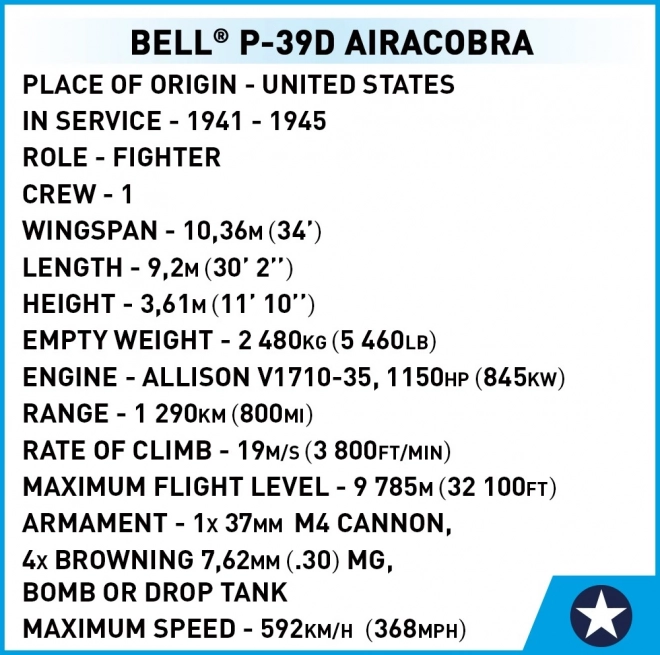 Caccia a Pistoni Bell Airacobra II WW