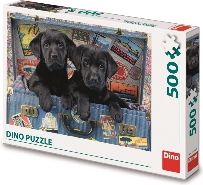 Puzzle cuccioli in valigia 500 pezzi