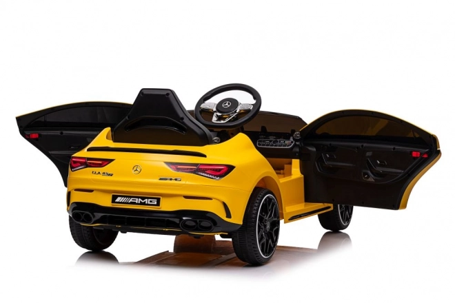 Auto elettrico per bambini Mercedes CLA 45s AMG giallo 4x4