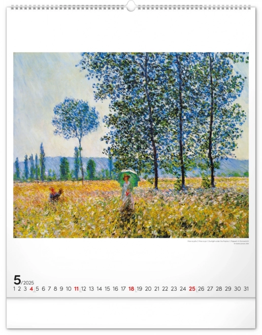 Calendario da parete Claude Monet 2025