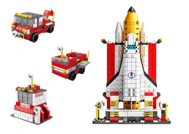 Set di costruzioni razzo spaziale 6 in 1