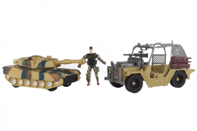 Set militare con carro armato a batteria