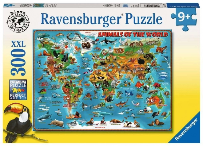 Puzzle Animali del Mondo XXL RAVENSBURGER 300 pezzi