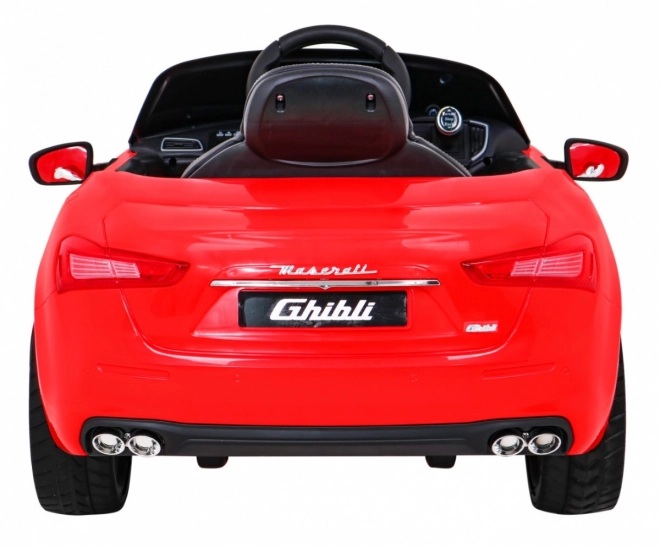 Maserati Ghibli batteria per bambini rosso + Telecomando + Avvio lento + EVA + MP3 USB + LED