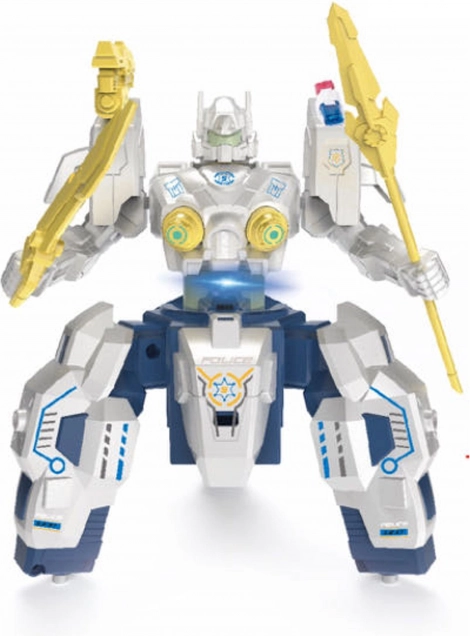 Robot RC della polizia con effetto fumo 19 cm