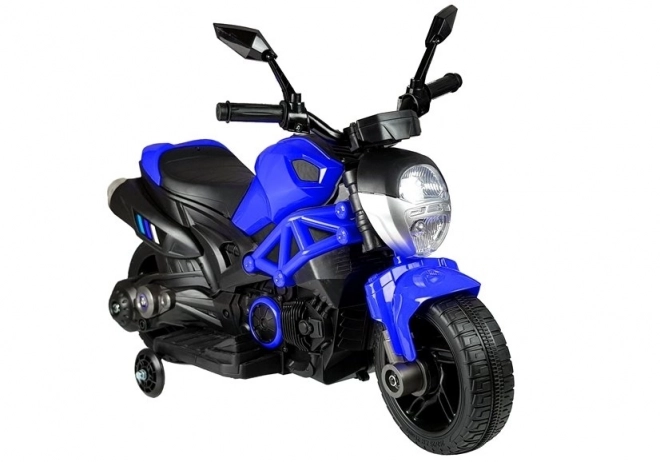 Motocicletta elettrica blu per bambini