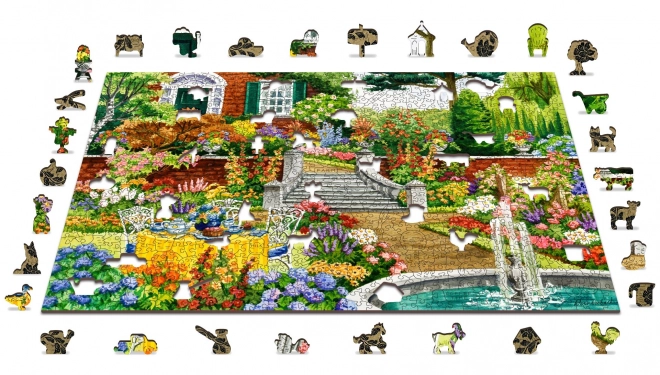 Puzzle in legno Giardino delle cinque 2 in 1