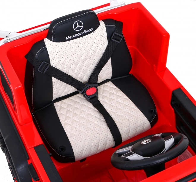 Mercedes G63 AMG Auto a batteria Rosso + Telecomando + 6 ruote EVA + Avvio lento + MP3 LED