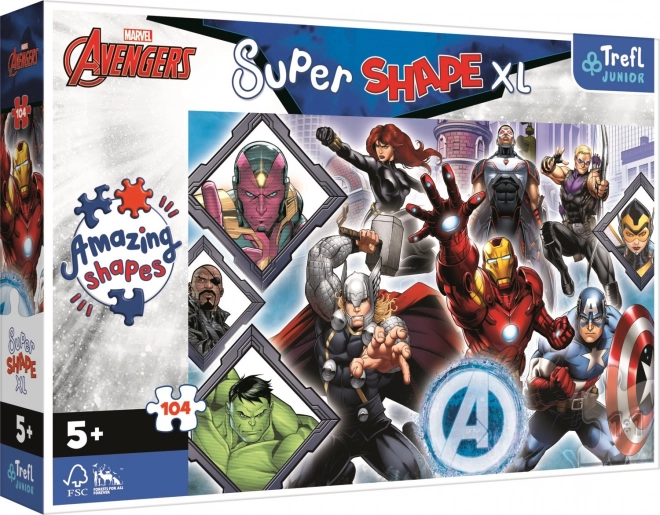 Puzzle XL Super Shape Avengers 104 pezzi