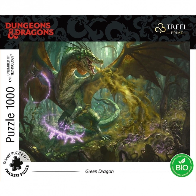 Puzzle Trefl Dungeons & Dragons: Drago Verde 1000 Pezzi