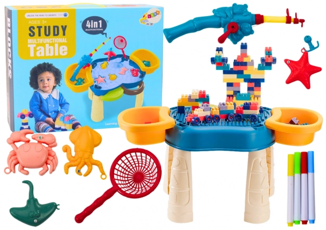 Tavolo Multifunzionale 4 in 1 per Bambini