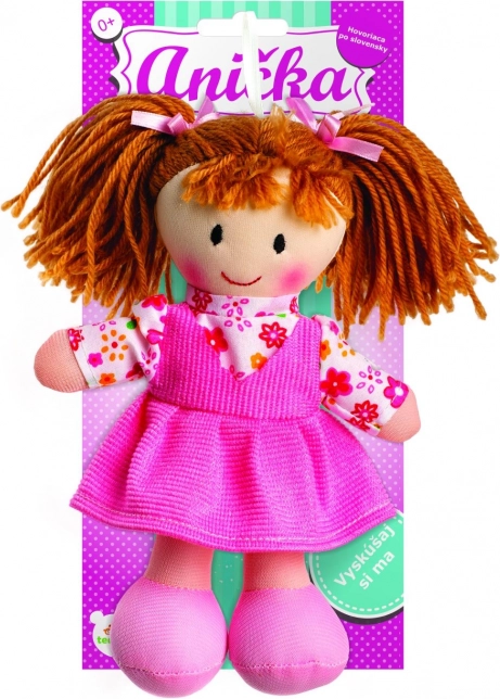 Bambola di peluche Aniška 20 cm, che parla slovacco