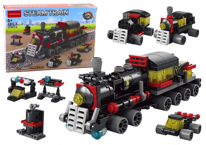 Set di Costruzioni 6 in 1 Locomotiva