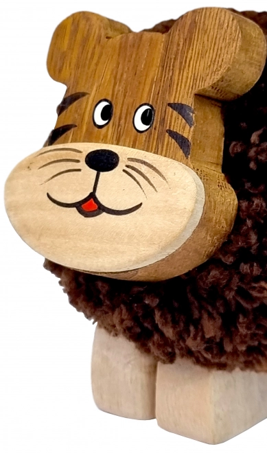 Figura Decorativa in Legno XL Pompon Tigre