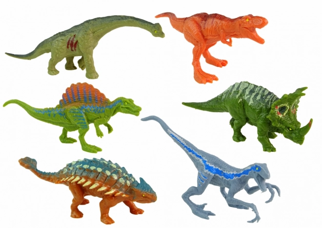 Set di Figurine di Dinosauri Vari Tipi 6 Pezzi