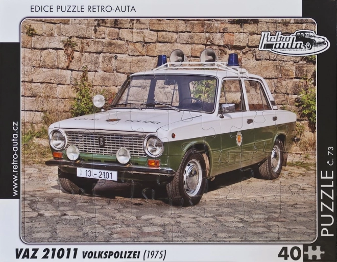 Puzzle retro VAZ 21011 della Volkspolizei (1975) 40 pezzi