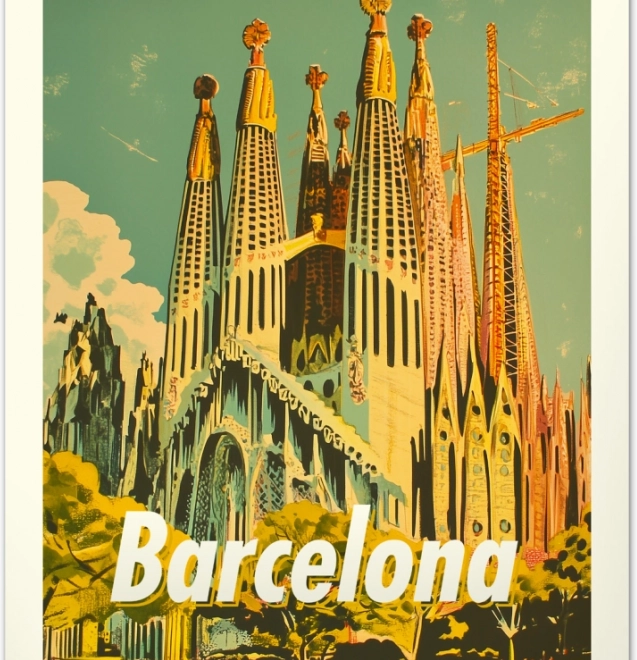 Calendario da parete Vintage poster – città del mondo 2026