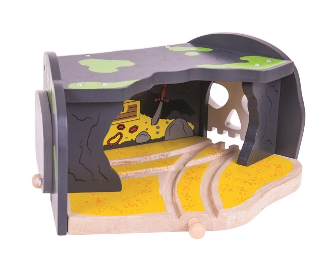 Tunel ferroviario caverna con teschio Bigjigs Rail