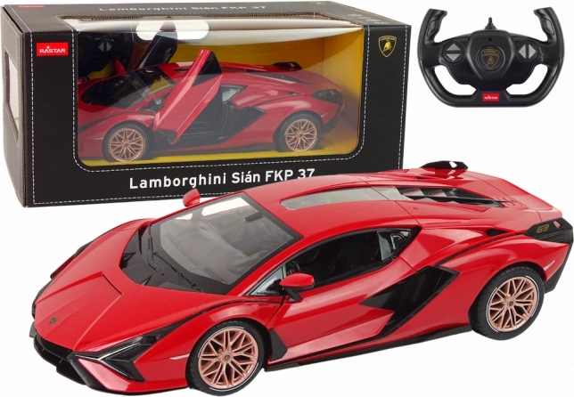 Auto R/C Lamborghini Sian FKP 37 Rastar 1:14 Rosso a telecomando