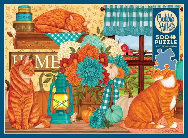 Puzzle Gatti in Colori Zucca 500 Pezzi