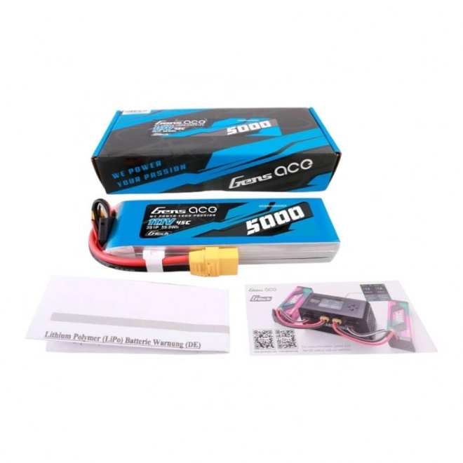 Batteria Lipo Gens Ace 5000mAh 11.1V con Connettore XT90