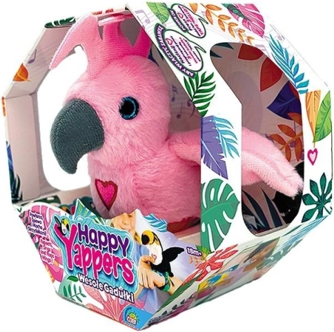 Happy Yappers Allegri Chiacchieroni kakadù interattivo di peluche con ripetizione e canto