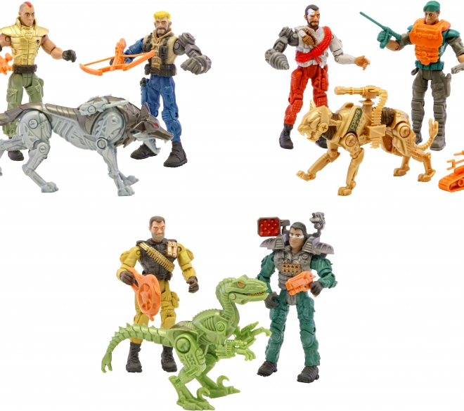 The Corps soldati con armi e animale