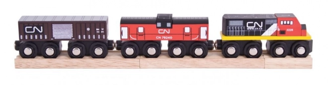 Treno merci Bigjigs Rail con binari