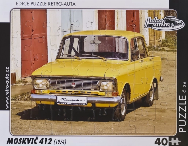 Puzzle retrò Auto Moskvitch 412 del 1974