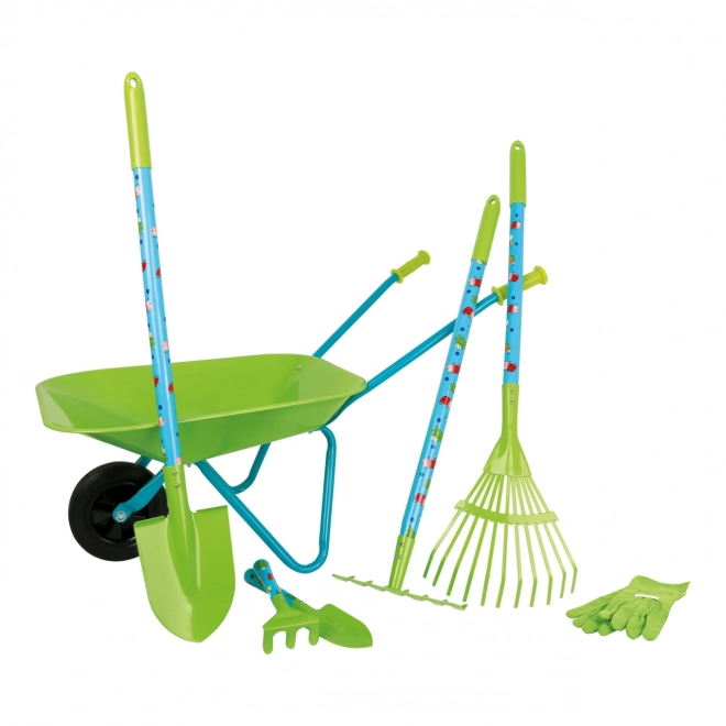 set da giardinaggio per bambini con carriola