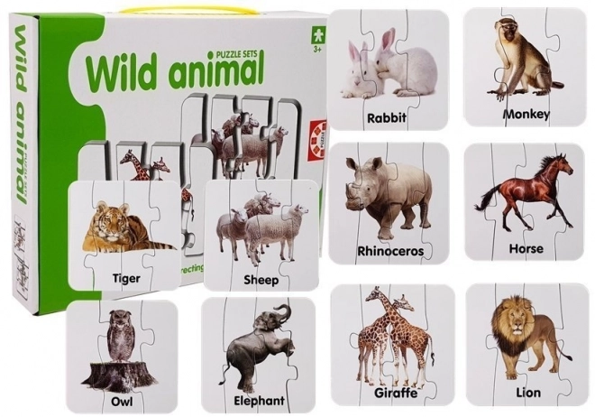 Puzzle educativi animali selvaggi