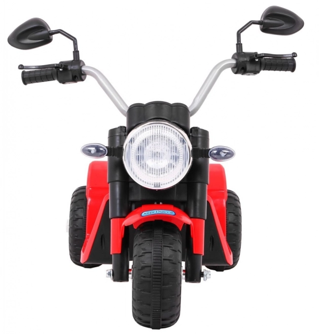 Mini moto a batteria per bambini rosso con suoni e luci LED