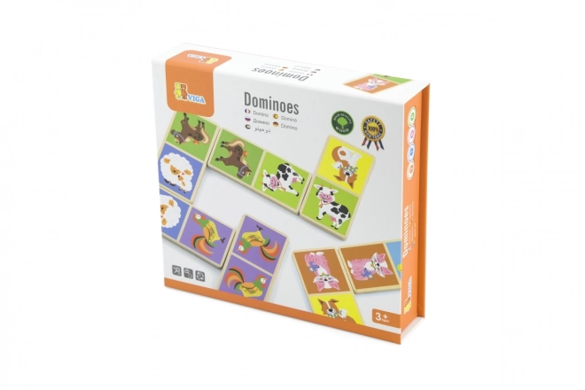 Viga Domino in legno Fattoria 28 pezzi Montessori