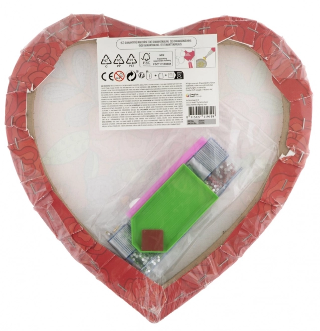 Pittura con diamanti cuore