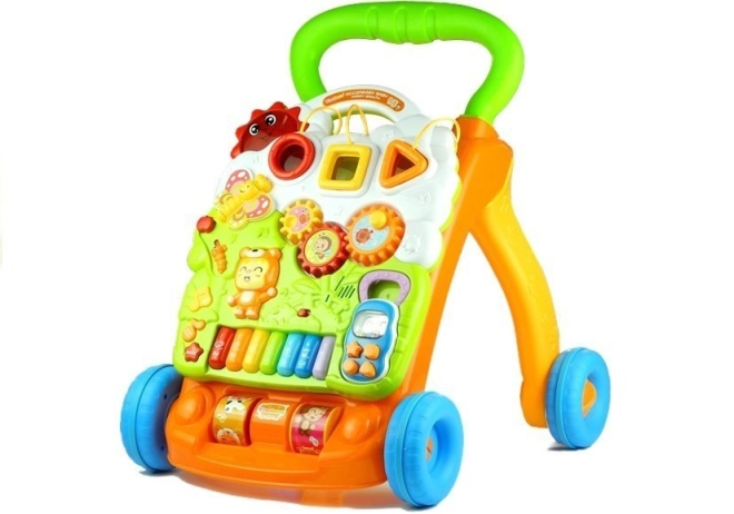 2 in 1: girello con pannello rimovibile