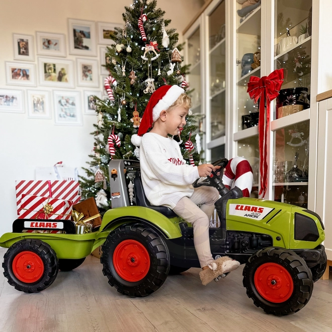 Trattore a pedali FALK Claas Arion 430 con rimorchio