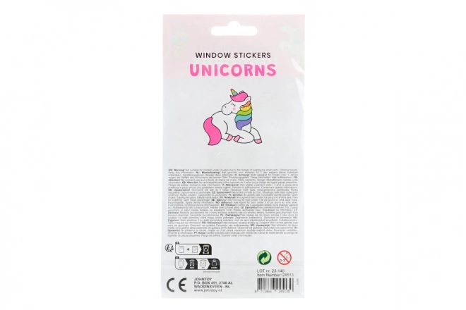 Adesivi da finestra riutilizzabili - spazio, dinosauro e unicorno