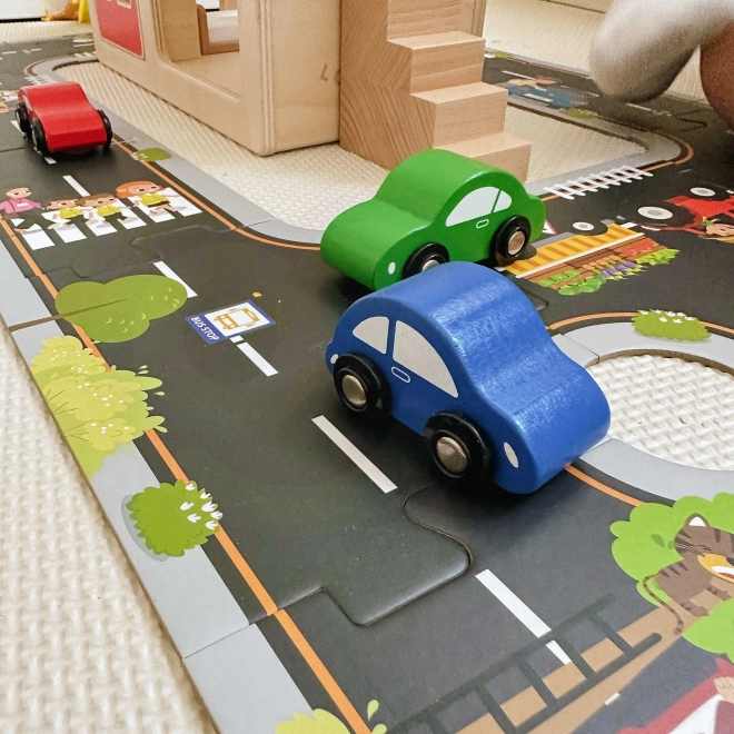 Woopie Green puzzle cittadine per bambini - Autodromo
