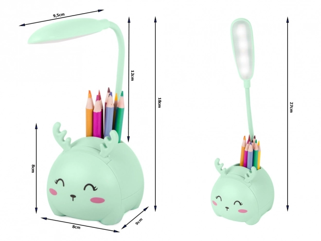 Lampada Notturna LED USB per Bambini con Organizzatore e Supporto per Telefono