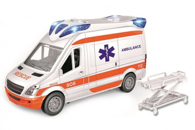 Ambulanza a batteria con barella