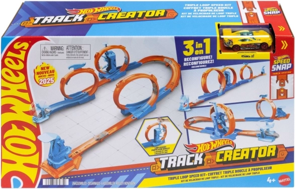 pista hot wheels track creator – tre loop