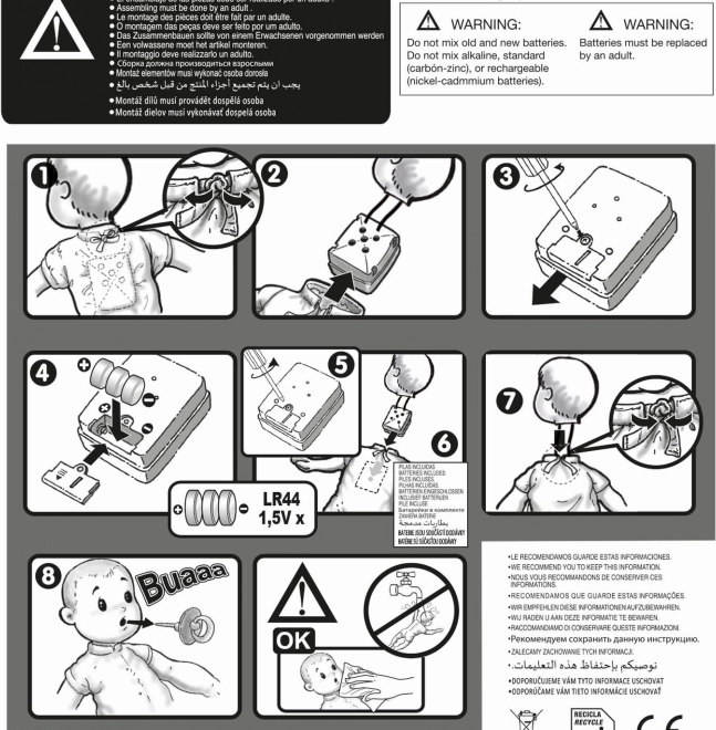 Bambola che chiude gli occhi neonato Antonio Juan con suoni - 37 cm