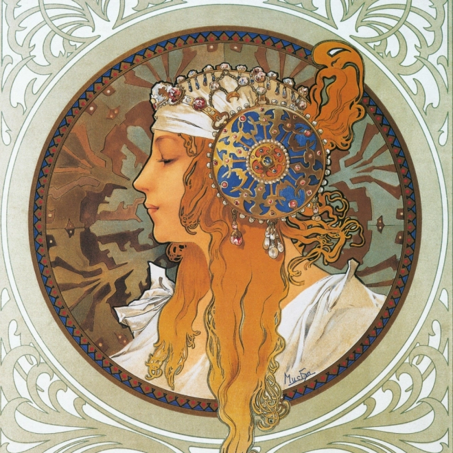 Calendario con note Alfons Mucha 2026