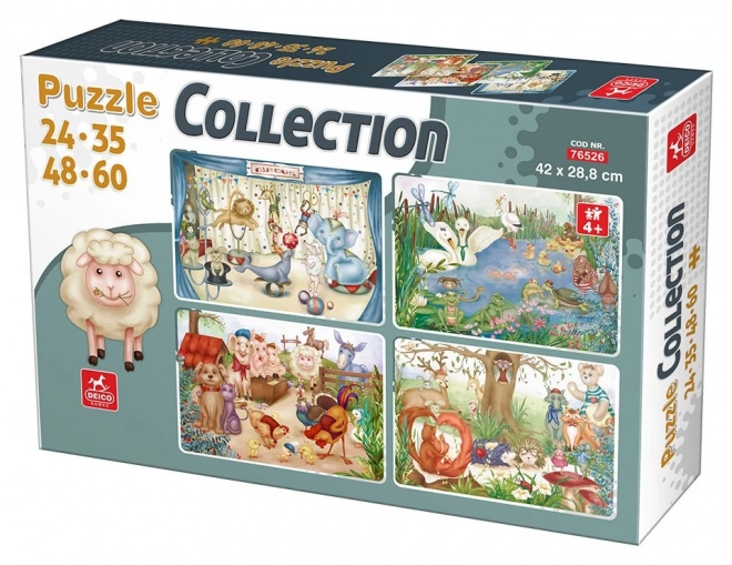 Puzzle Animali Amici 4 in 1