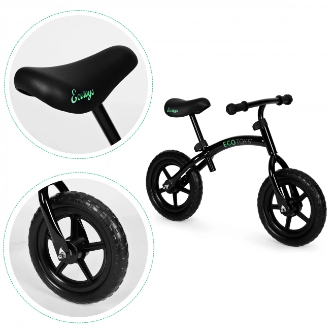 Bicicletta senza pedali per bambini ECOTOYS nera