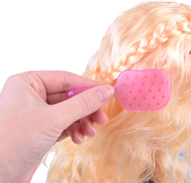 Lunghi capelli biondi da pettinare