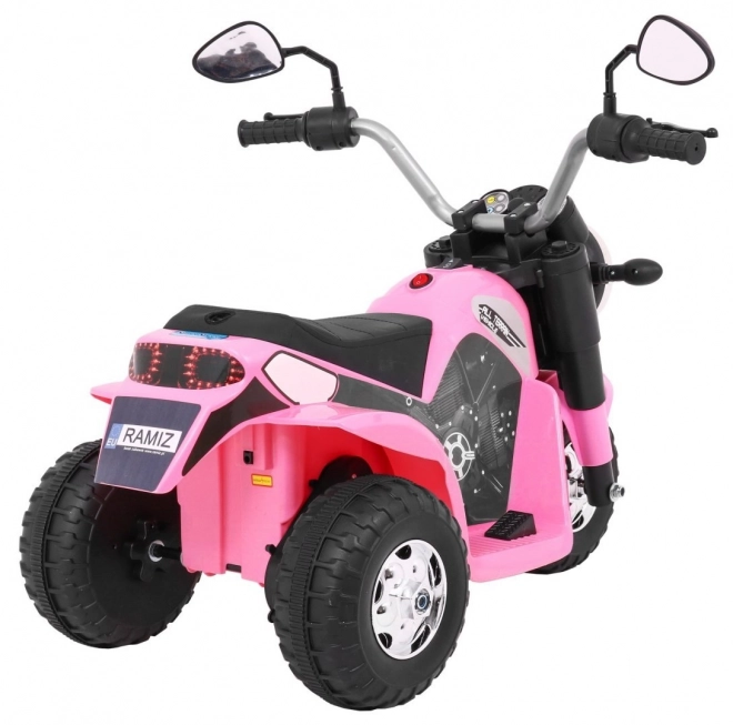 Motoretta per bambini con batteria suoni LED rosa