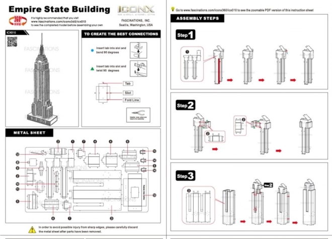 Puzzle 3D Metal Earth Empire State Building