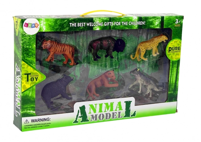 set di figurine animali africani e selvatici